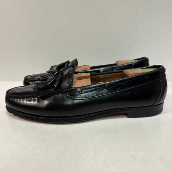 NEW HEELS Cole Haan Tassel Loafers Kiltie Black Made in Maine USA 11.5 D - Picture 4 of 13